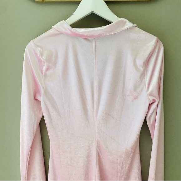 Free People Shayla Velvet Mini Dress Pink Sz Small - Picture 8 of 10